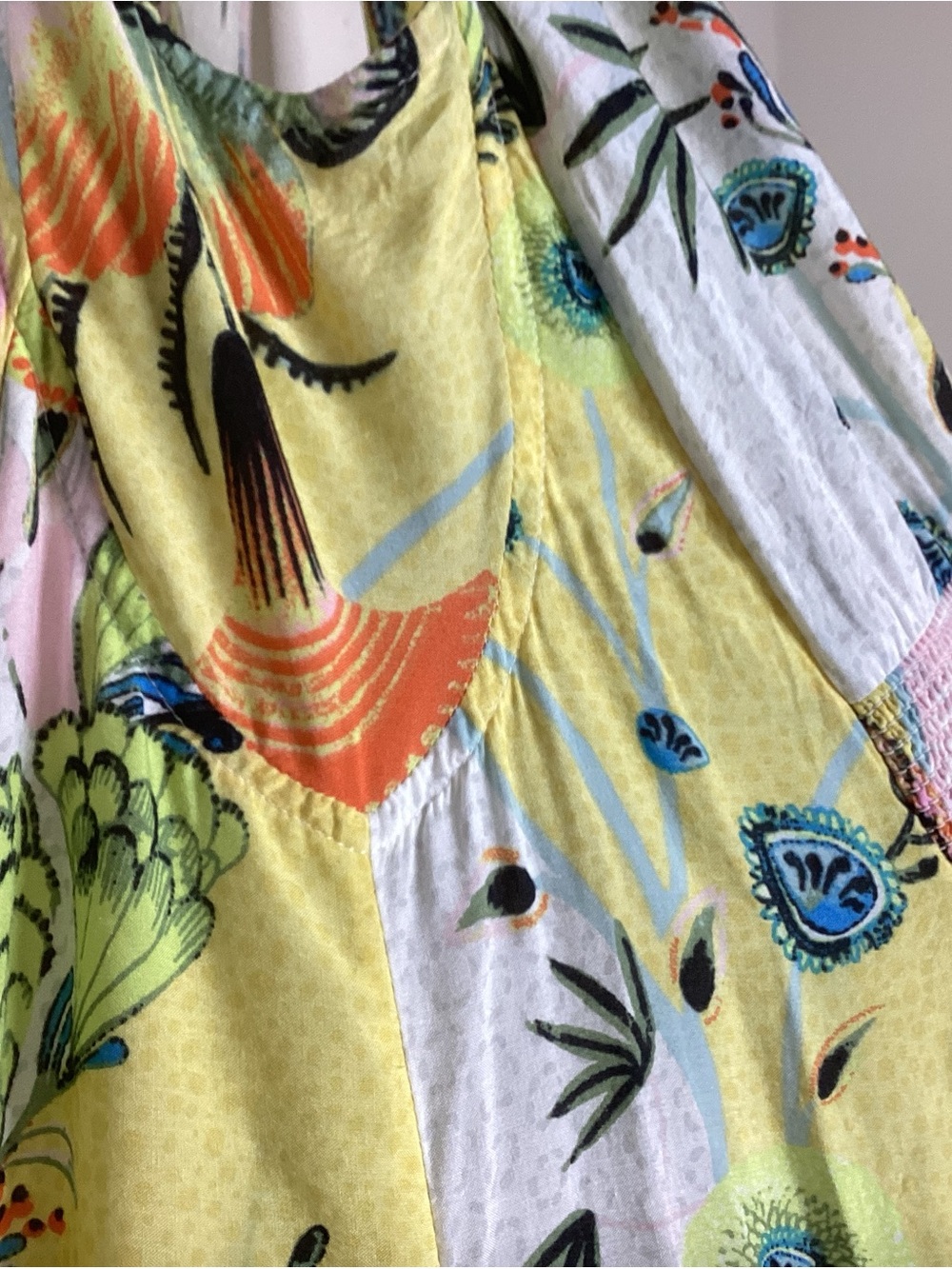 Anthropologie Multi-Color Floral Ruffle Hem Slip Dress - Picture 8 of 11